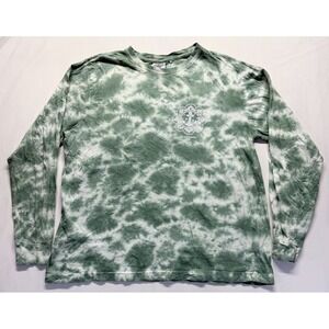 U.S. Vintage Shirt Womens Large Green Tie Dye Graphic Mandala Anchor Print Top
